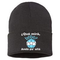 Qué Miras Bobo, Qué Mira Bobo Andá Pa' Allá Funny Speech Sustainable Knit Beanie