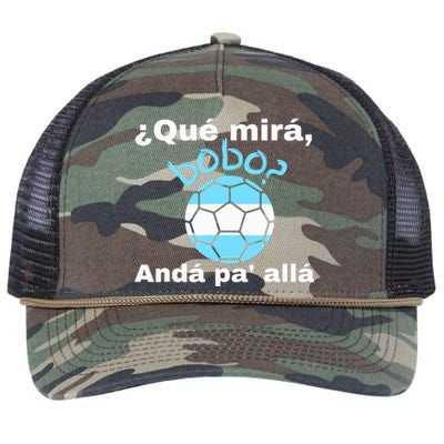 Qué Miras Bobo, Qué Mira Bobo Andá Pa' Allá Funny Speech Retro Rope Trucker Hat Cap