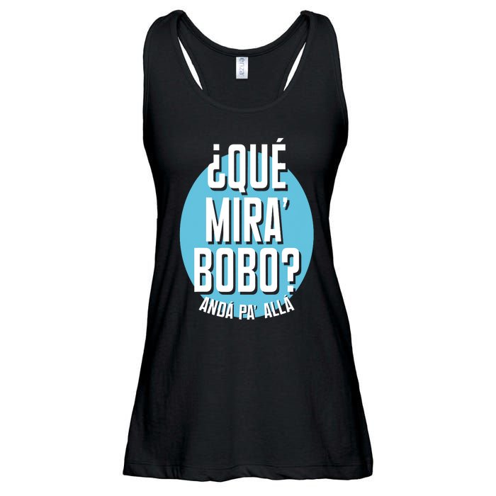 Qué Miras Bobo Qué Mirás Bobo, Andá Pa' Allá Funny Speech Design Ladies Essential Flowy Tank