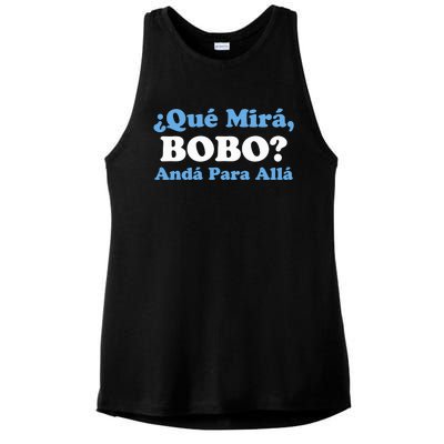 Qué Miras Bobo Qué Mira Bobo Meme Argentina Flag Funny Ladies PosiCharge Tri-Blend Wicking Tank