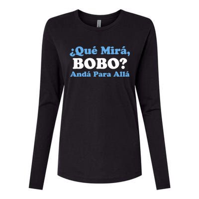 Qué Miras Bobo Qué Mira Bobo Meme Argentina Flag Funny Womens Cotton Relaxed Long Sleeve T-Shirt