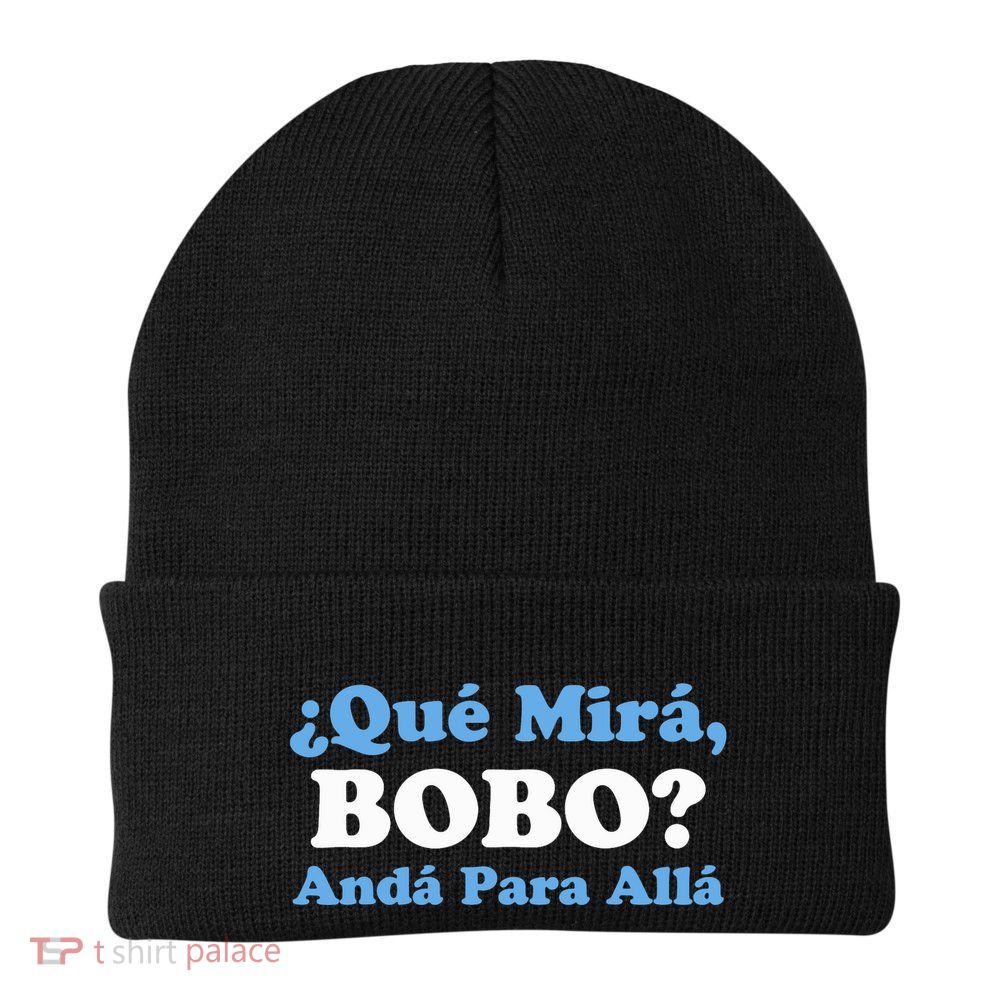 Qué Miras Bobo Qué Mira Bobo Meme Argentina Flag Funny Beanie