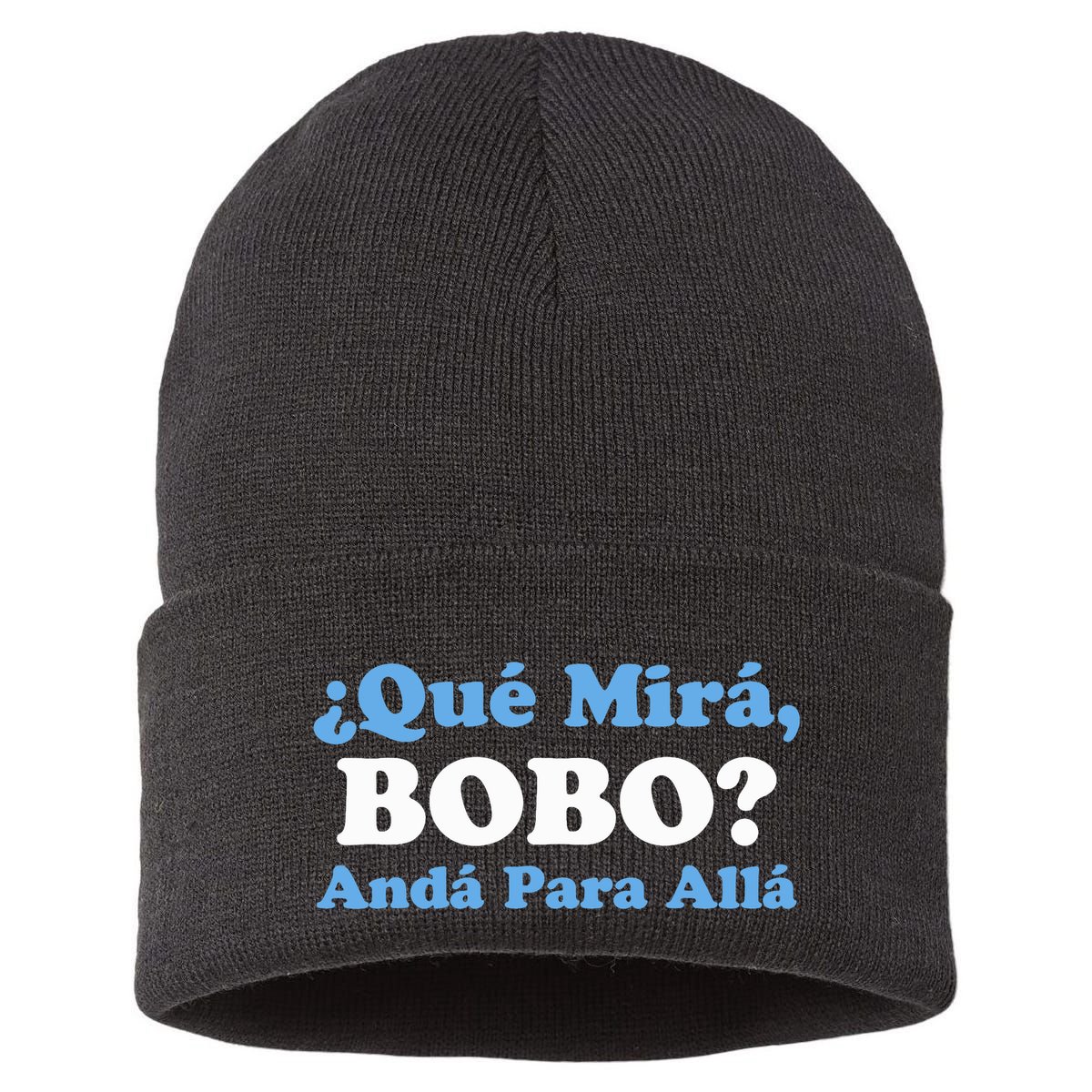 Qué Miras Bobo Qué Mira Bobo Meme Argentina Flag Funny Sustainable Knit Beanie