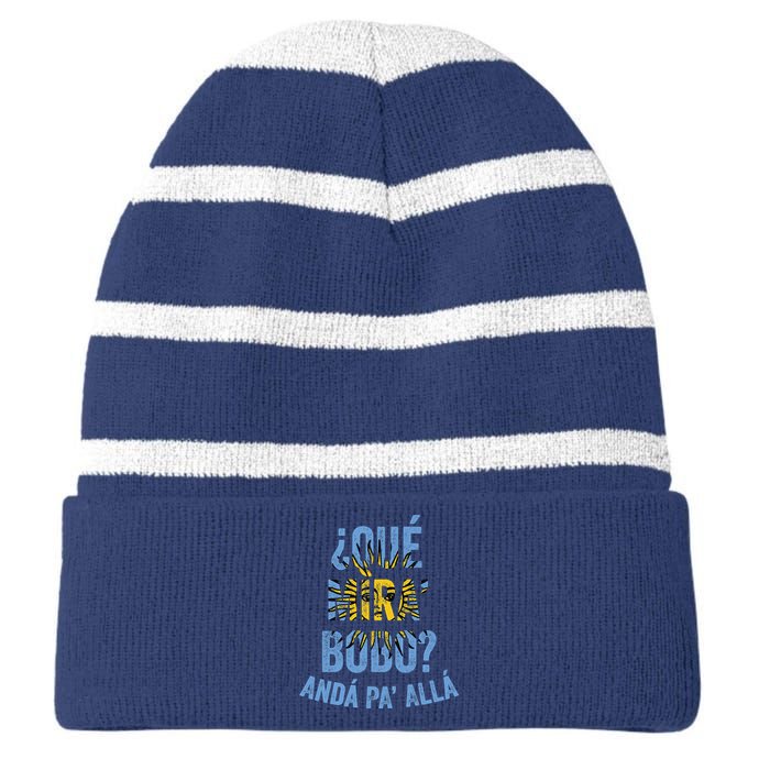 Qué Miras Bobo, Qué Mira Bobo Costume Striped Beanie with Solid Band