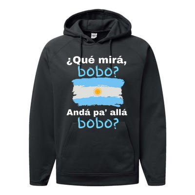 Qué Miras Bobo, Qué Mira Bobo Andá Pa' Allá Funny Flag Performance Fleece Hoodie