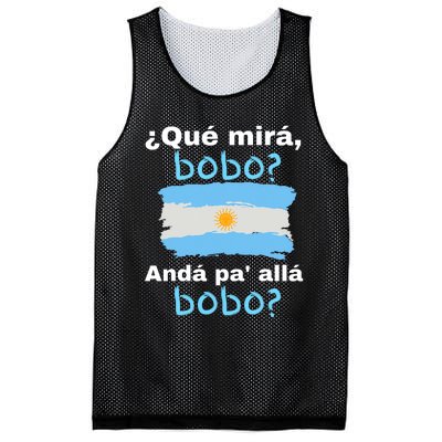 Qué Miras Bobo, Qué Mira Bobo Andá Pa' Allá Funny Flag Mesh Reversible Basketball Jersey Tank