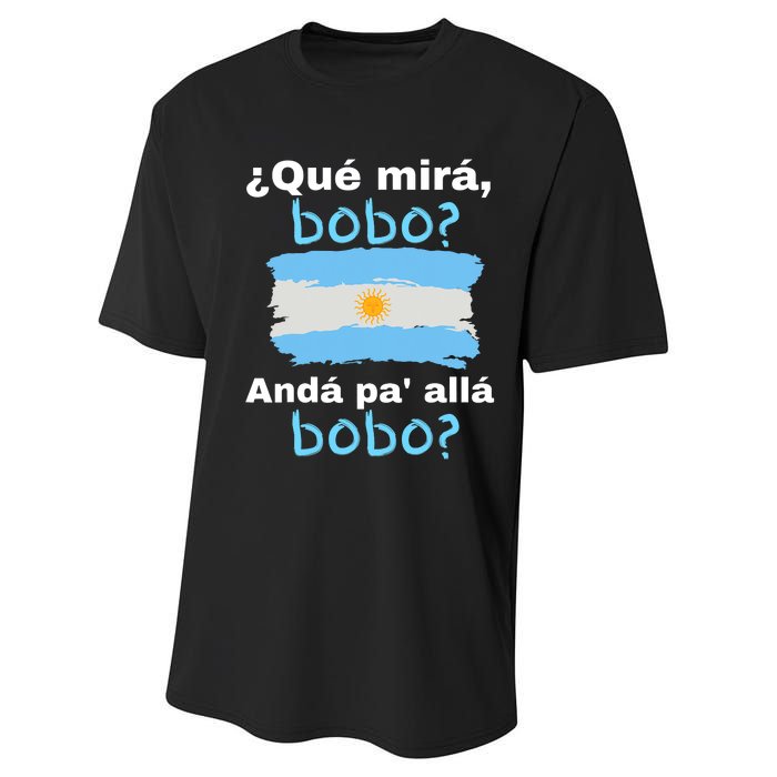 Qué Miras Bobo, Qué Mira Bobo Andá Pa' Allá Funny Flag Performance Sprint T-Shirt