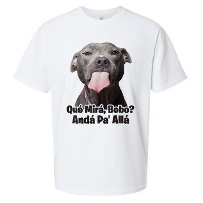 Que Miras Bobo Funny Pitbull Dog Funny Haters Sueded Cloud Jersey T-Shirt