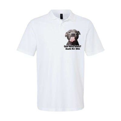 Que Miras Bobo Funny Pitbull Dog Funny Haters Softstyle Adult Sport Polo