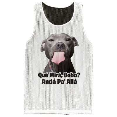 Que Miras Bobo Funny Pitbull Dog Funny Haters Mesh Reversible Basketball Jersey Tank