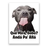 Que Miras Bobo Funny Pitbull Dog Funny Haters Poster