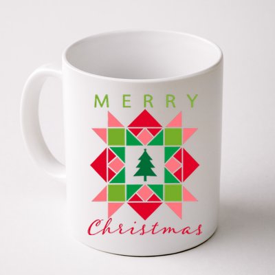 Quilter Merry Christmas Tree Quilt Block Quilting Coffee Mug