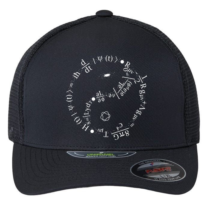 Quantum Mechanics Formula String Theory Maths Universe Flexfit Unipanel Trucker Cap
