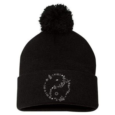 Quantum Mechanics Formula String Theory Maths Universe Pom Pom 12in Knit Beanie
