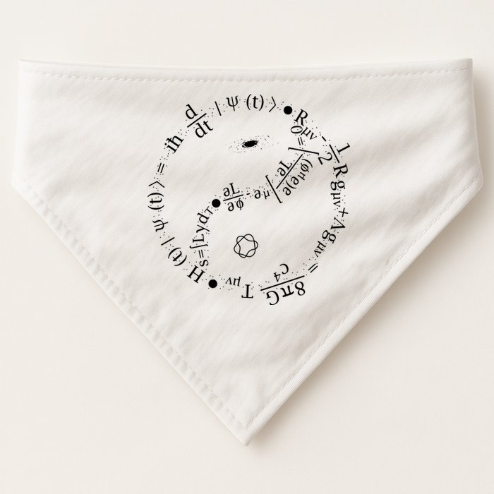 Quantum Mechanics Formula String Theory Maths Universe USA-Made Doggie Bandana