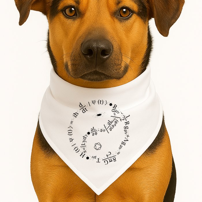 Quantum Mechanics Formula String Theory Maths Universe USA-Made Doggie Bandana