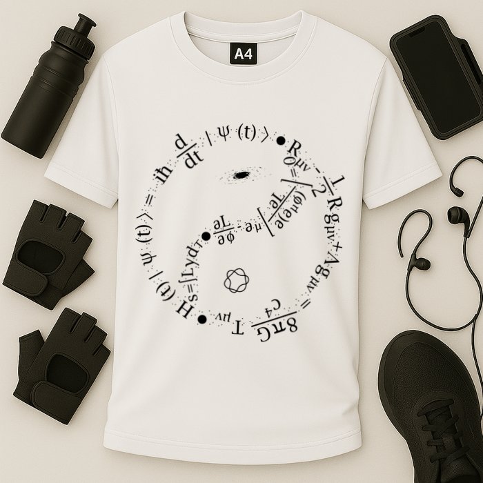 Quantum Mechanics Formula String Theory Maths Universe Performance Shirt