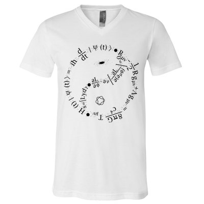Quantum Mechanics Formula String Theory Maths Universe V-Neck T-Shirt
