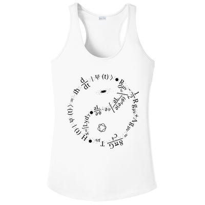 Quantum Mechanics Formula String Theory Maths Universe Ladies PosiCharge Competitor Racerback Tank