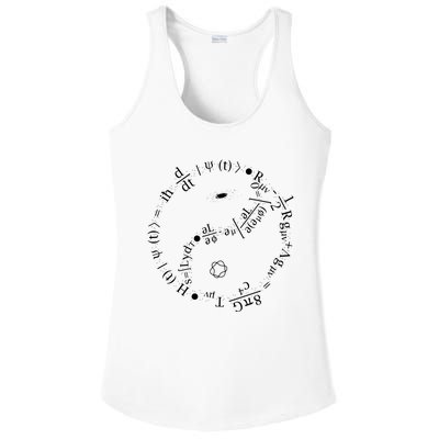 Quantum Mechanics Formula String Theory Maths Universe Ladies PosiCharge Competitor Racerback Tank