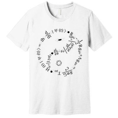 Quantum Mechanics Formula String Theory Maths Universe Premium T-Shirt