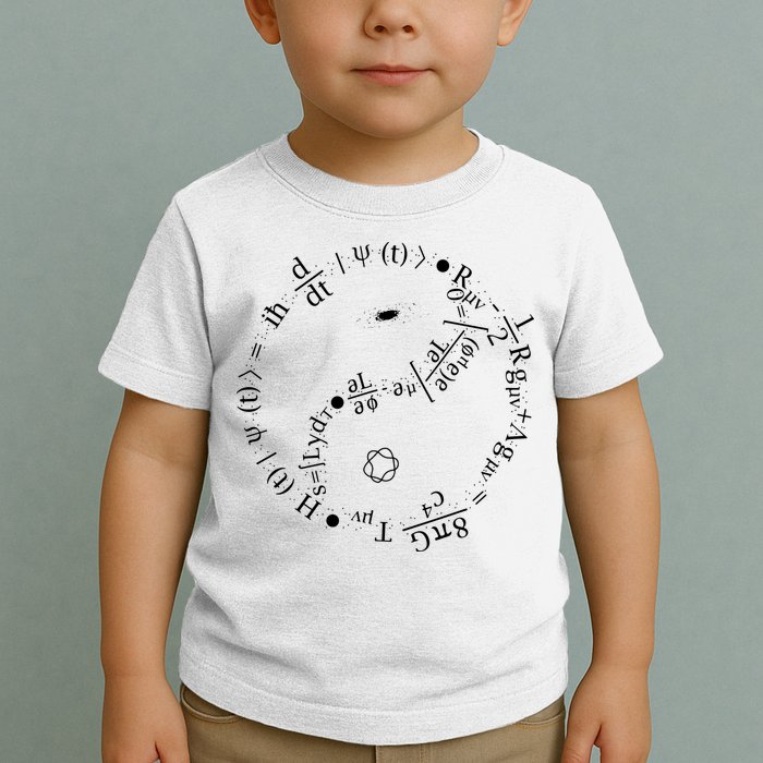 Quantum Mechanics Formula String Theory Maths Universe Toddler T-Shirt