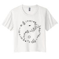 Quantum Mechanics Formula String Theory Maths Universe Women's Crop Top Tee