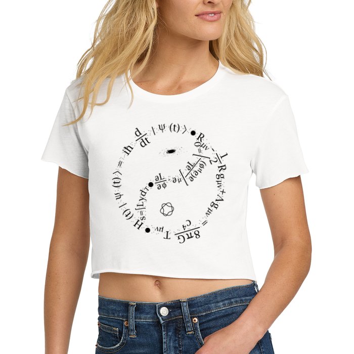 Quantum Mechanics Formula String Theory Maths Universe Crop Top
