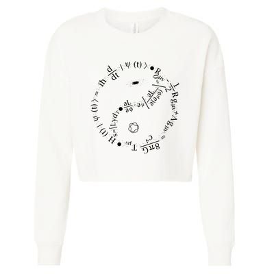 Quantum Mechanics Formula String Theory Maths Universe Cropped Pullover Crew