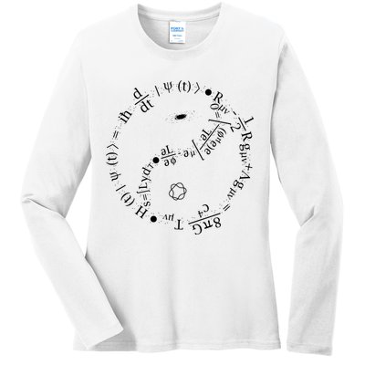 Quantum Mechanics Formula String Theory Maths Universe Ladies Long Sleeve Shirt