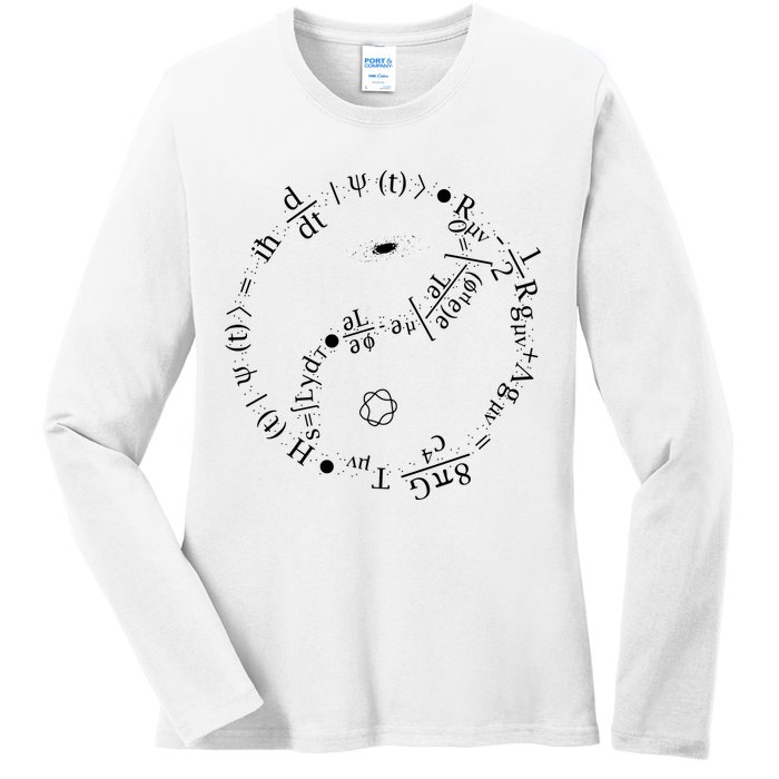 Quantum Mechanics Formula String Theory Maths Universe Ladies Long Sleeve Shirt