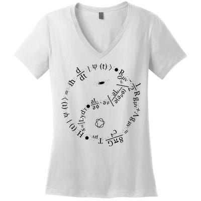 Quantum Mechanics Formula String Theory Maths Universe Women's V-Neck T-Shirt