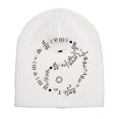 Quantum Mechanics Formula String Theory Maths Universe Short Acrylic Beanie