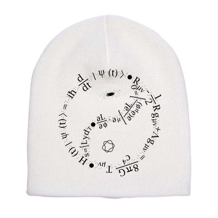 Quantum Mechanics Formula String Theory Maths Universe Short Acrylic Beanie