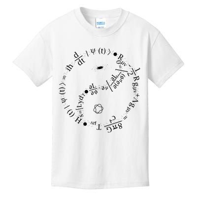 Quantum Mechanics Formula String Theory Maths Universe Kids T-Shirt