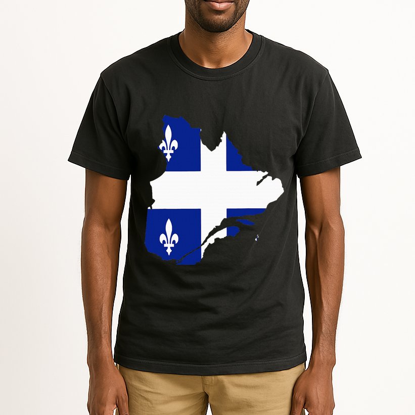 Quebec Map Flag Drapeau Carte QuéBec (Fleurdelisé) Tall T-Shirt