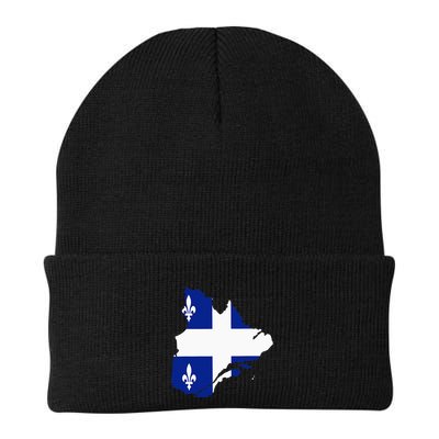 Quebec Map Flag Drapeau Carte QuéBec (Fleurdelisé) Beanie