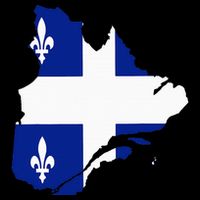 Quebec Map Flag Drapeau Carte QuéBec (Fleurdelisé) Drawstring Bag
