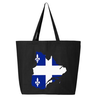 Quebec Map Flag Drapeau Carte QuéBec (Fleurdelisé) 25L Jumbo Tote