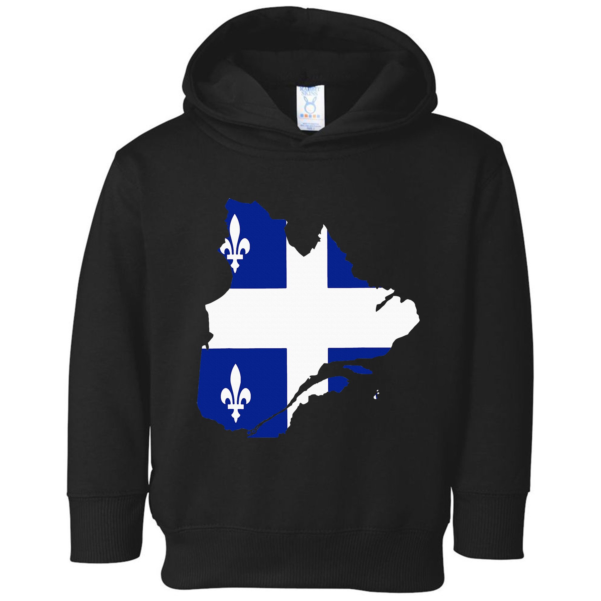 Quebec Map Flag Drapeau Carte QuéBec (Fleurdelisé) Toddler Hoodie