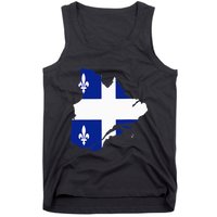Quebec Map Flag Drapeau Carte QuéBec (Fleurdelisé) Tank Top