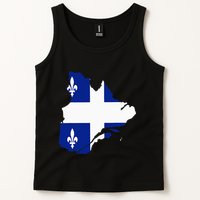 Quebec Map Flag Drapeau Carte QuéBec (Fleurdelisé) Tank Top