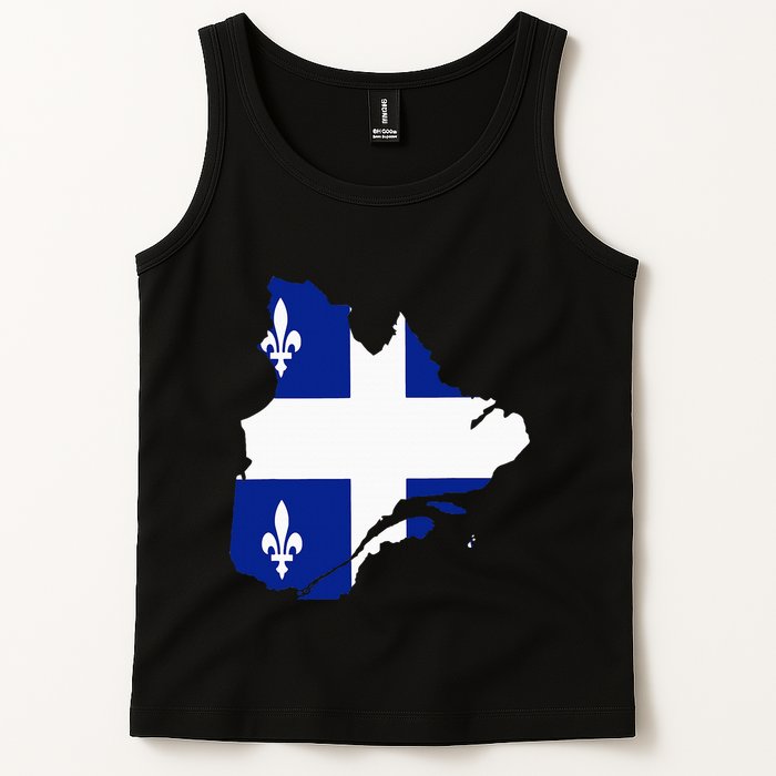 Quebec Map Flag Drapeau Carte QuéBec (Fleurdelisé) Tank Top
