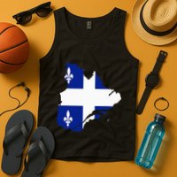 Quebec Map Flag Drapeau Carte QuéBec (Fleurdelisé) Tank Top