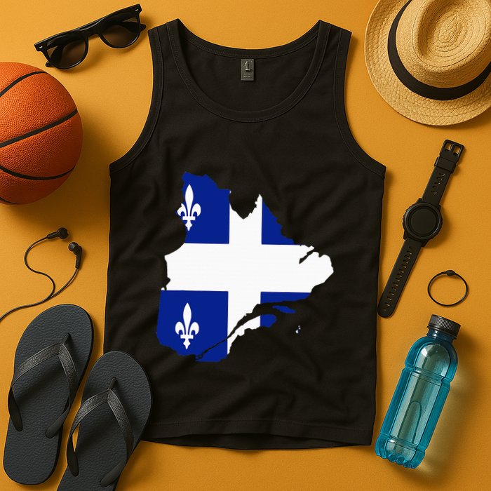 Quebec Map Flag Drapeau Carte QuéBec (Fleurdelisé) Tank Top