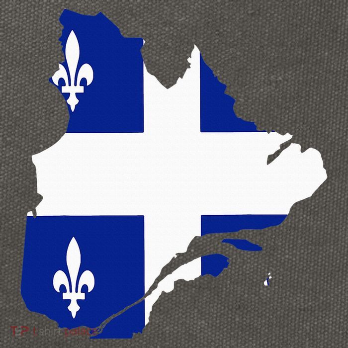 Quebec Map Flag Drapeau Carte QuéBec (Fleurdelisé) Cotton Canvas Backpack