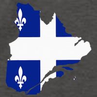 Quebec Map Flag Drapeau Carte QuéBec (Fleurdelisé) Vector Backpack