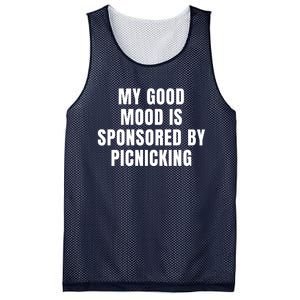 Quote My Good Mood Is Sponsored By Picnicking Chess Funny Saying Gift Mesh Reversible Basketball Jersey Tank