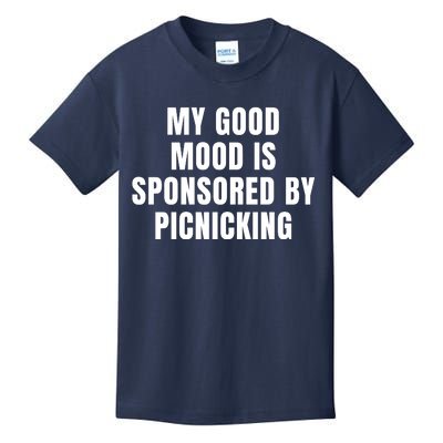 Quote My Good Mood Is Sponsored By Picnicking Chess Funny Saying Gift Kids T-Shirt