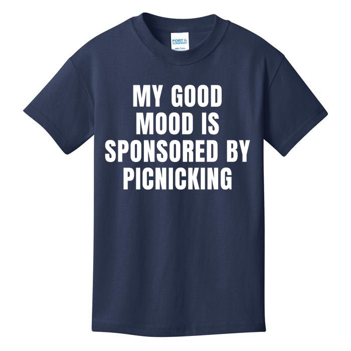 Quote My Good Mood Is Sponsored By Picnicking Chess Funny Saying Gift Kids T-Shirt